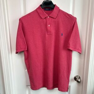 Polo Ralph Lauren Shirt Mens LG Tall Heather Red Polo Short Sleeve Casual Preppy